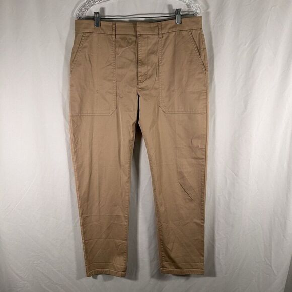 J. Crew Boyfriend Chino Pants Women's 30 Khaki Slim Fit Cotton Blend Lightweight - Picture 1 of 10